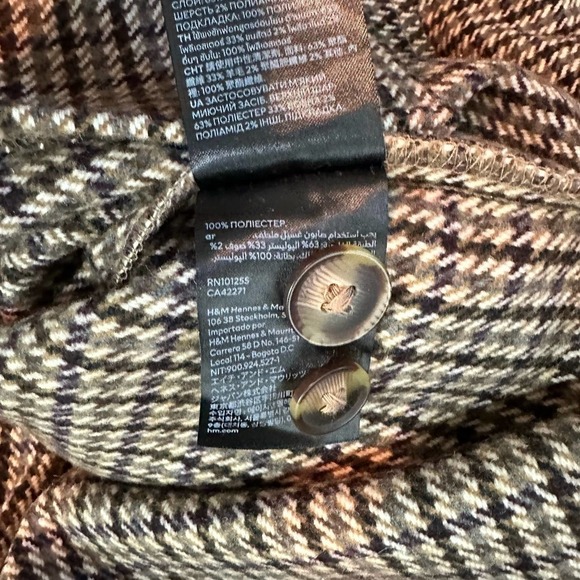 H&M Oversized Wool Blend Twill Shacket Size Large - Picture 12 of 14